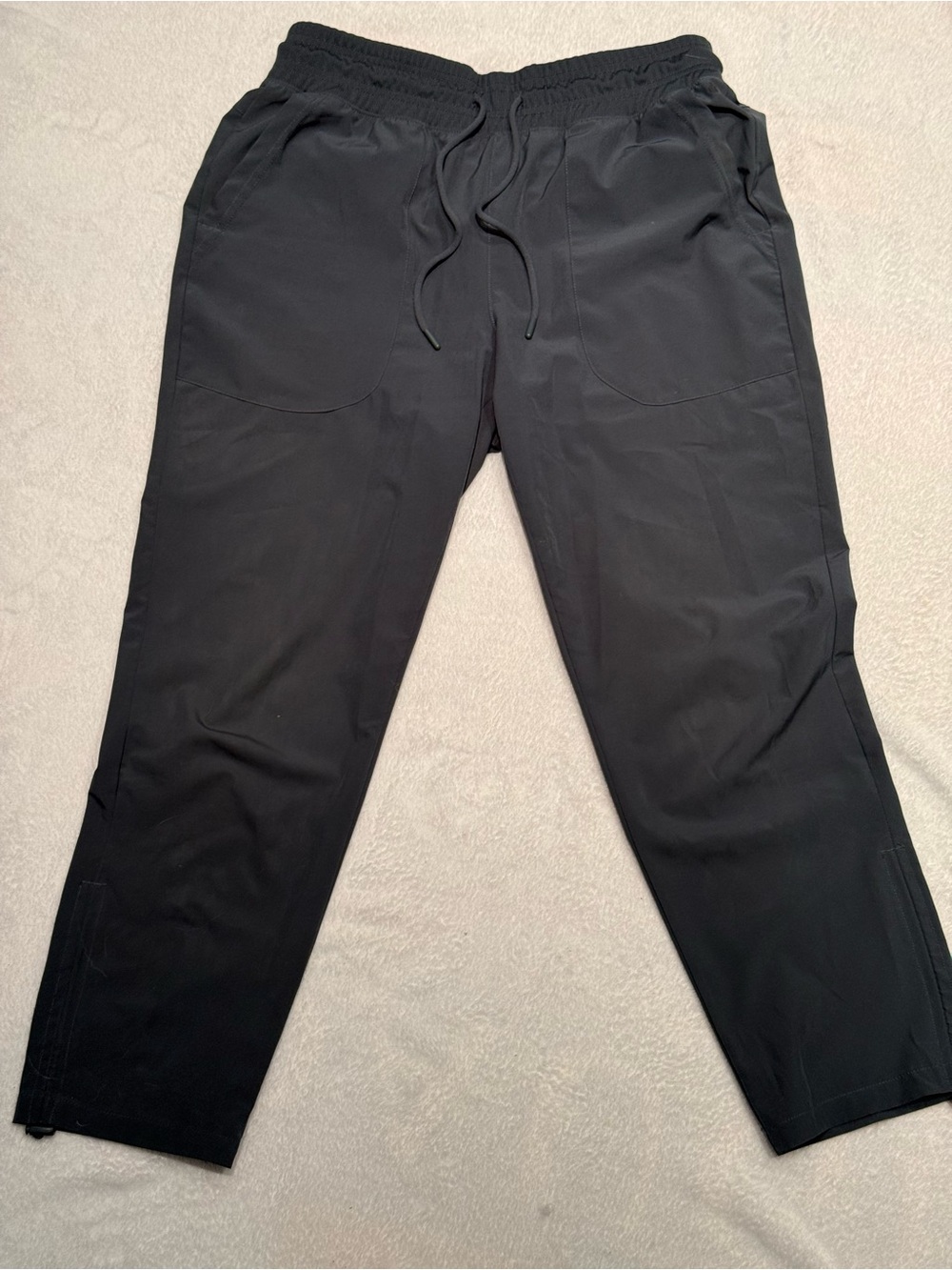 Flattering Black Drawstring Jogger Pants